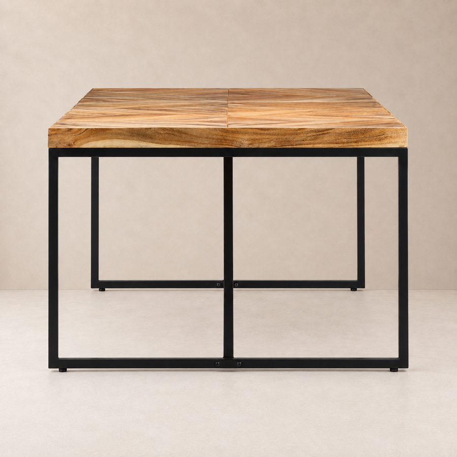 Table à manger 180 cm en acacia et manguier massif Vence – Noir
