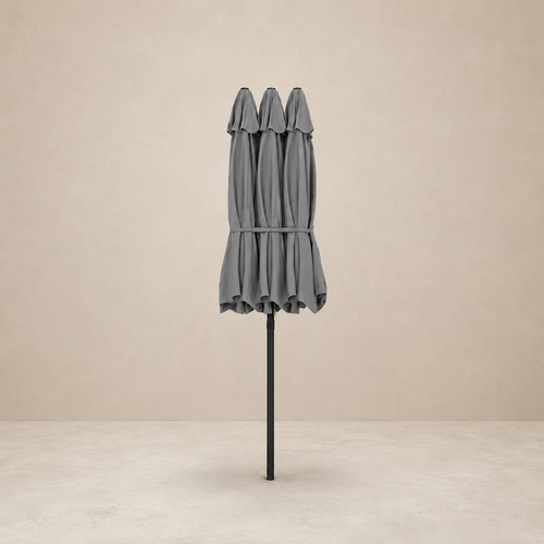 Parasol de jardin rectangulaire Solario — 270 × 460 cm, double manivelle