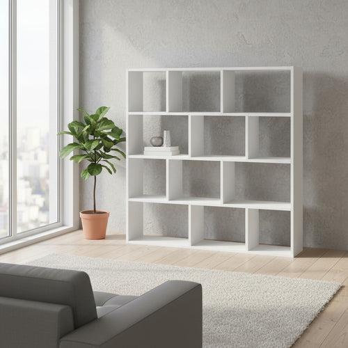 Étagère cube murale 12 compartiments Cubio – Blanc